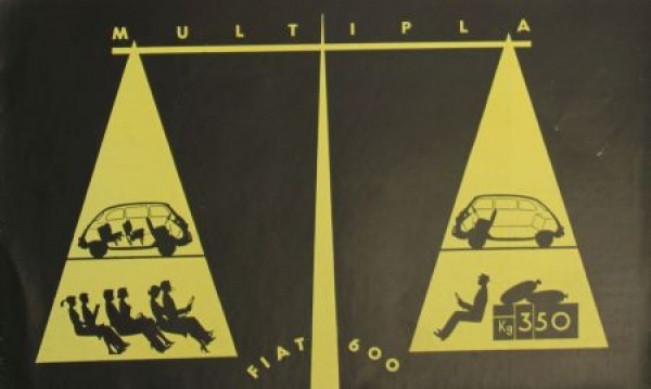 Fiat 600 Mupltipla Modelprogram 1958 Carbrochure (6312)